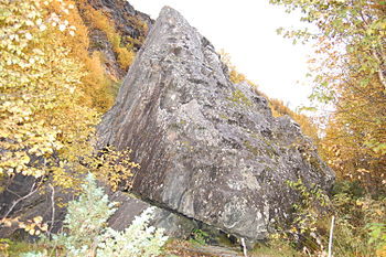 An example of a sieidi, which is an oddly shaped stone.