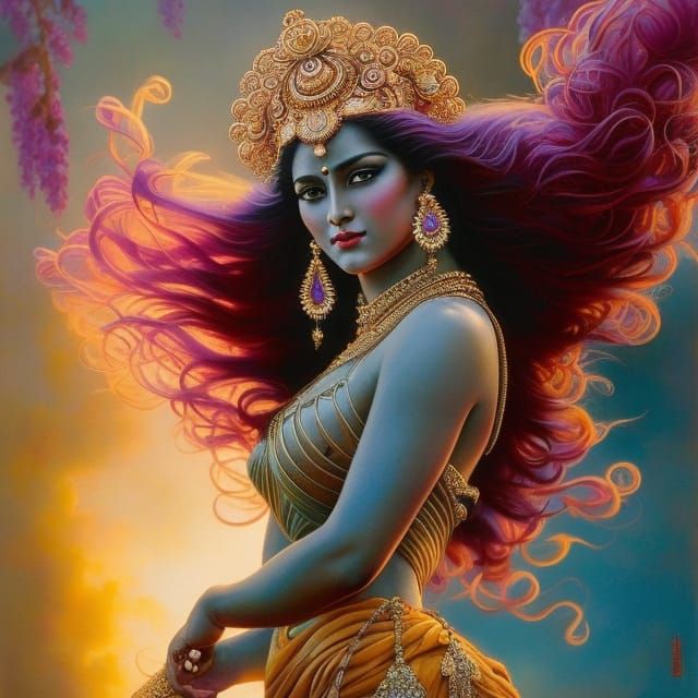 ADITI - Vedic Goddess Of All That Is - AI Generated Artwork - NightCafe  Creator